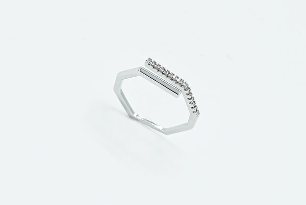 Hexagon Ring Silver