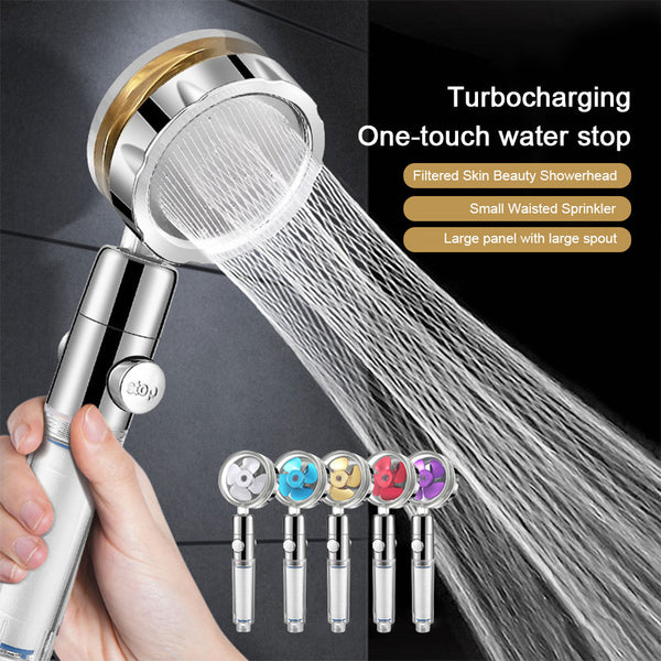 Turbocharged Pressure Propeller Shower 360 Degree Rotation| Head Hydro Jet Shower Head